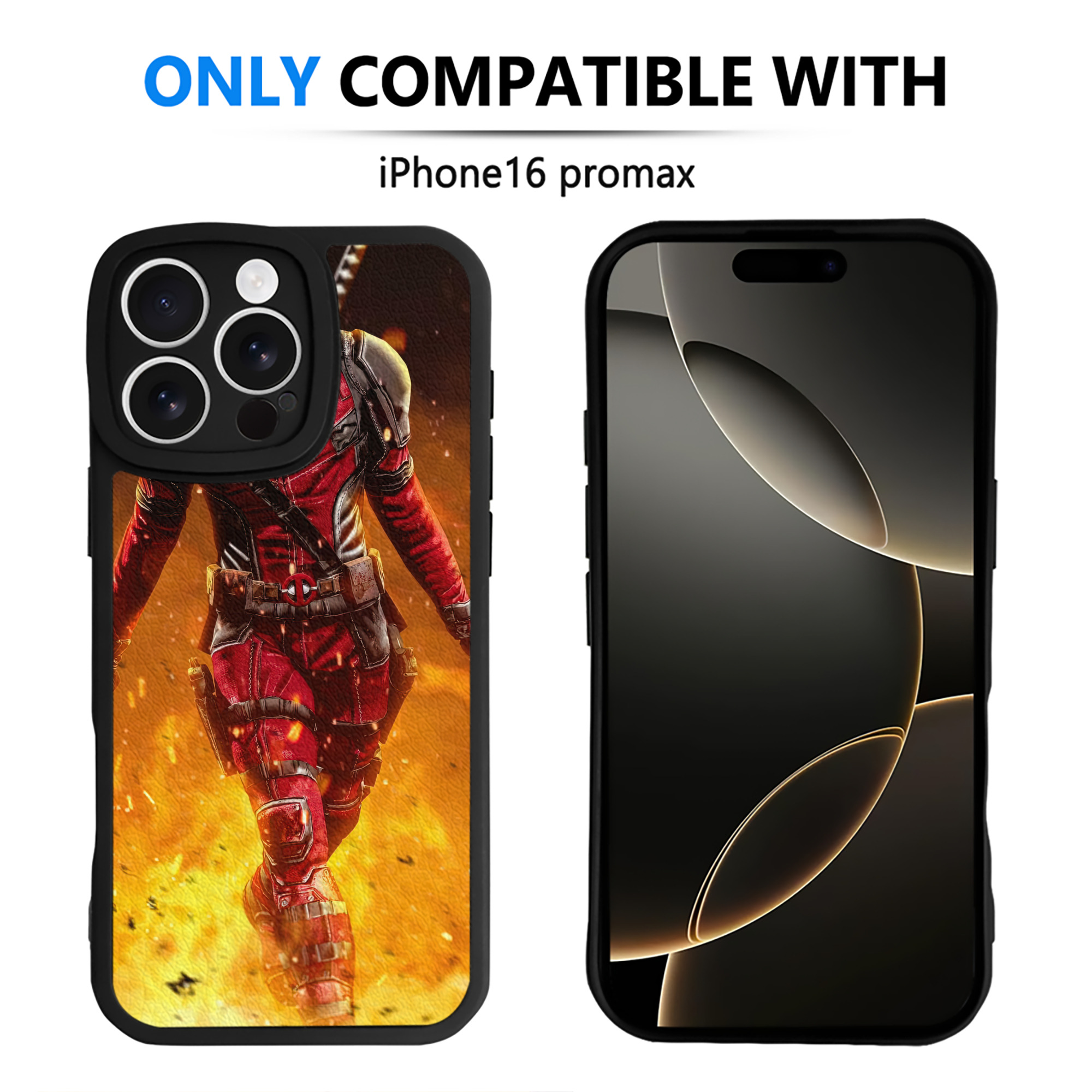 （画像用） Deadpool デッドプール 【iPhone 16シリーズ対応】シリコンスマホケース（レザー調） 材質：シリコン